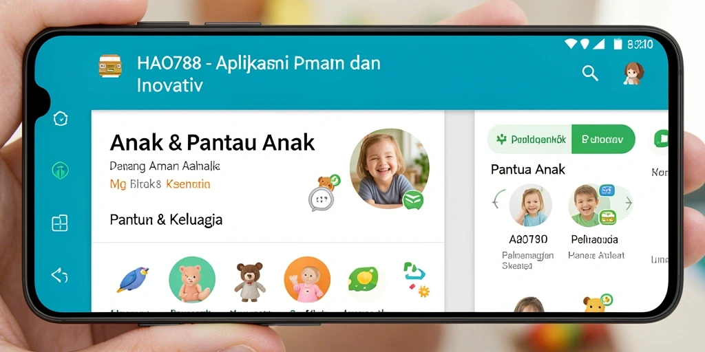 Tampilan antarmuka aplikasi HAO788 yang ramah pengguna untuk Pantau Anak.