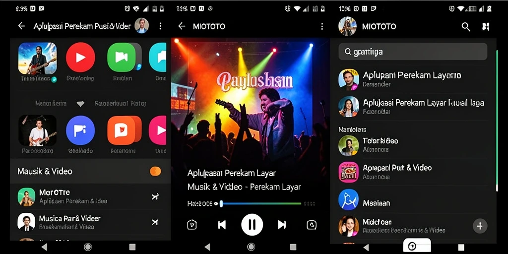 Antarmuka MIOTOTO untuk perekaman layar yang intuitif.